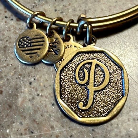 Initial P Charm Bangle - Picture 2 of 2